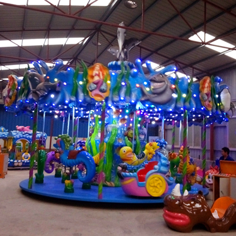 12 Seats Ocean-Themed Carousel Horse Rides for Sale